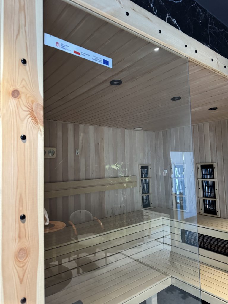 Infrared sauna interior